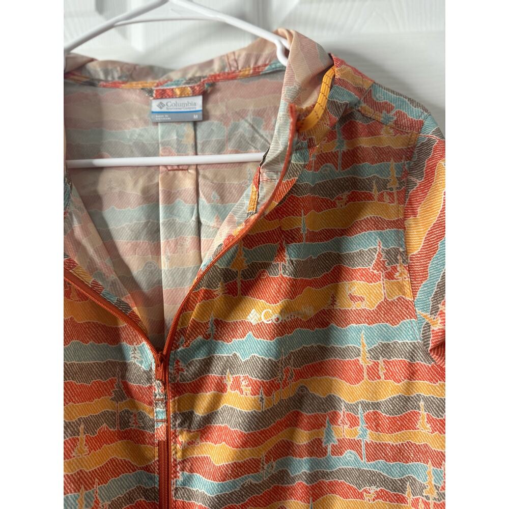 Columbia Flash Forward Lightweight Windbreaker Sunset Mountains Sz: Medium - Picture 4 of 5